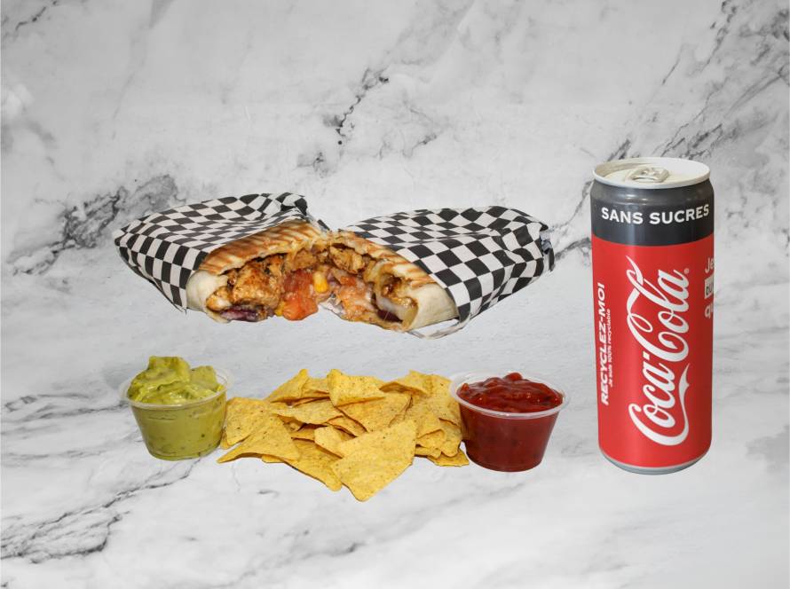 Burrito + Nachos + Boisson